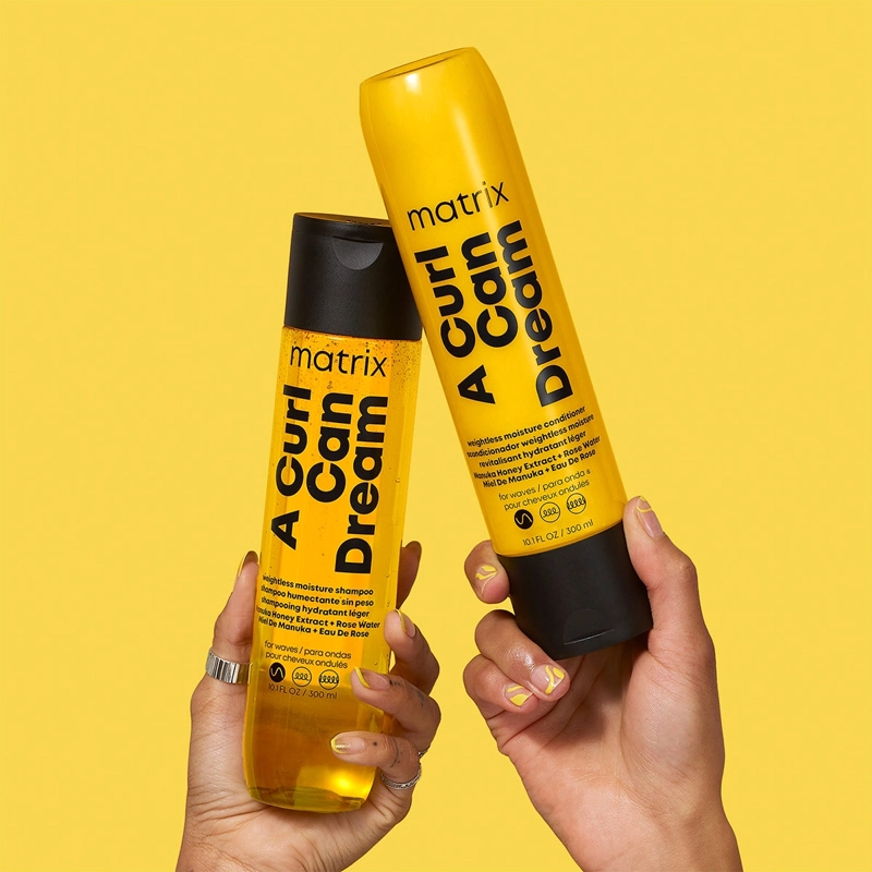 SET SHAMPOO 300ML + ACONDICIONADOR 300ML HIDRATANTE LIGERO CABELLO ONDULADO A CURL CAN DREAM - 6