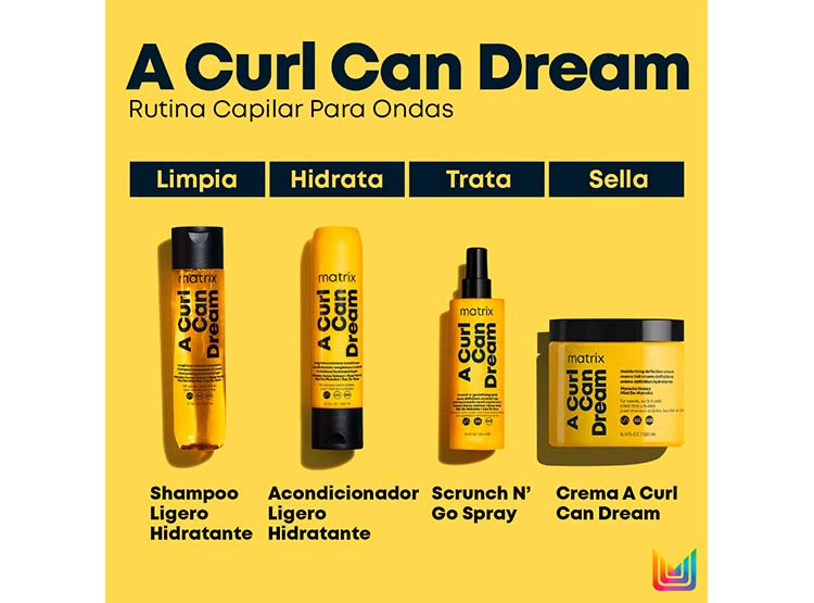 SPRAY MATRIX A CURL CAN DREAM SCRUNCH N'GO DEFINIDOR DE CABELLO ONDULADO Y RIZADO 250 ML - 6