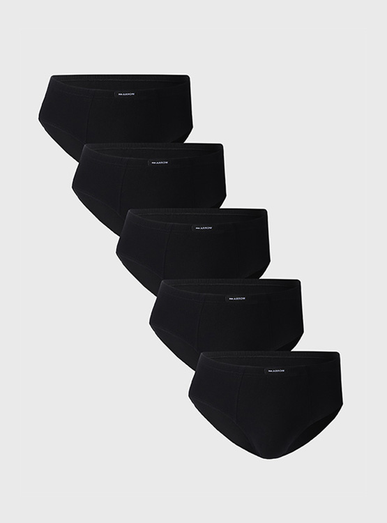PACK X5 SLIP ALGODÓN HOMBRE ARROW LISO - 1