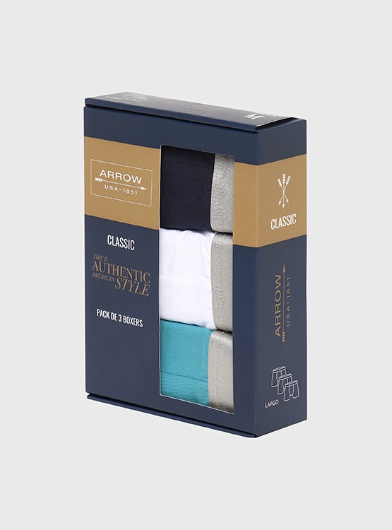 PACK 3 BÓXER ALGODÓN HOMBRE ARROW MULTICOLOR BOD3004 - 5