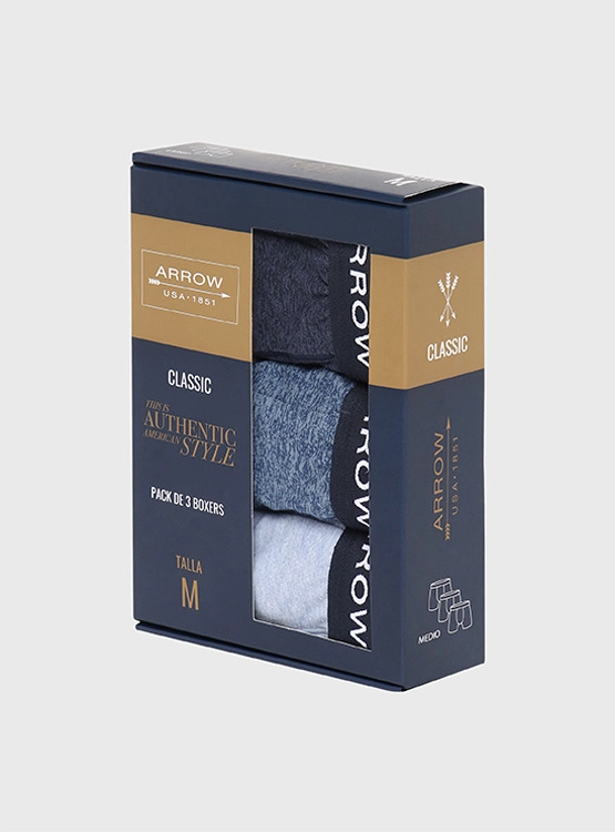 PACK X3 BÓXER HOMBRE ARROW MULTICOLOR DESIGN - 5