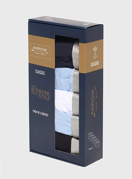 PACK X5 BÓXER BAMBÚ HOMBRE ARROW MULTICOLOR - 7