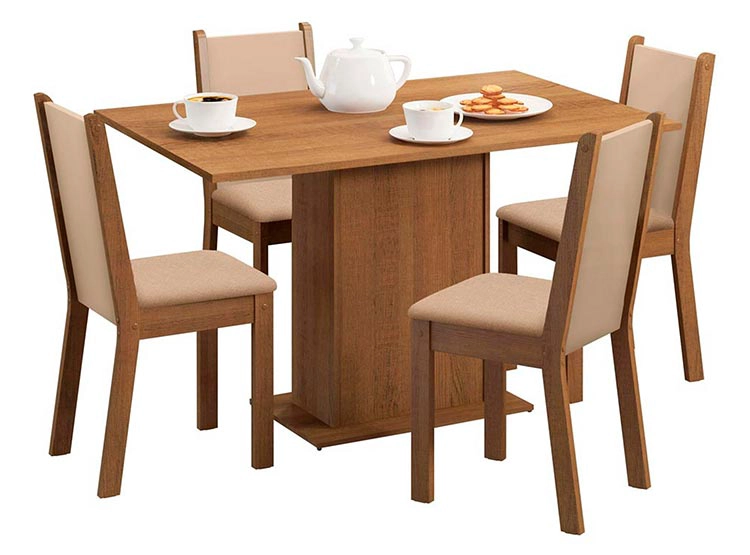 JUEGO DE COMEDOR VEKKA HOME CELINE LEONE 4S - 1