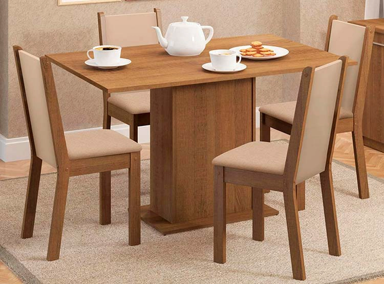 JUEGO DE COMEDOR VEKKA HOME CELINE LEONE 4S - 6