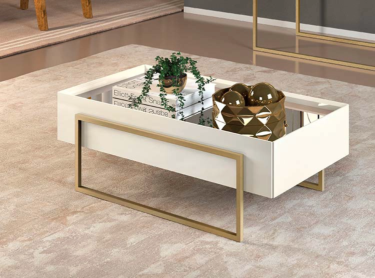 MESA DE CENTRO VEKKA HOME PILAR BLANCO - 4