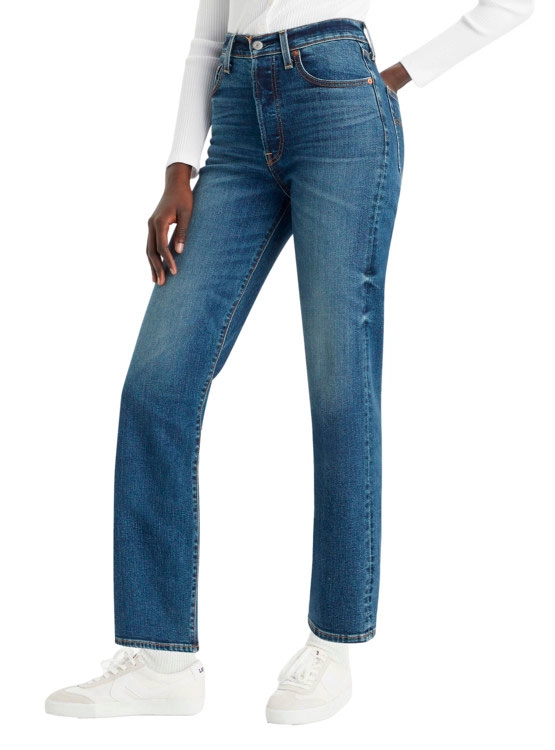 JEANS MUJER LEVI'S ALGODÓN RIBCAGE STRAIGHT ANKLE