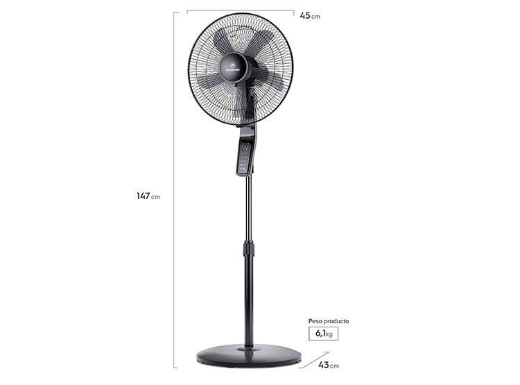 VENTILADOR MADEMSA SFM2 60W NEGRO - 2