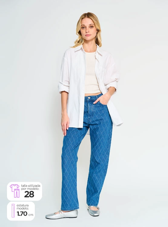 JEANS ALGODÓN STRAIGHT MUJER PEPE JEANS DIAMOND - 1