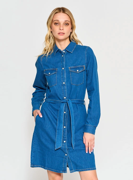 VESTIDO ALGODÓN MUJER PEPE JEANS AZUL DENIM - 2