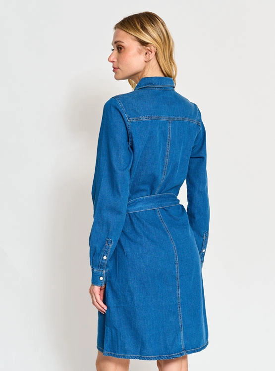 VESTIDO ALGODÓN MUJER PEPE JEANS AZUL DENIM - 3
