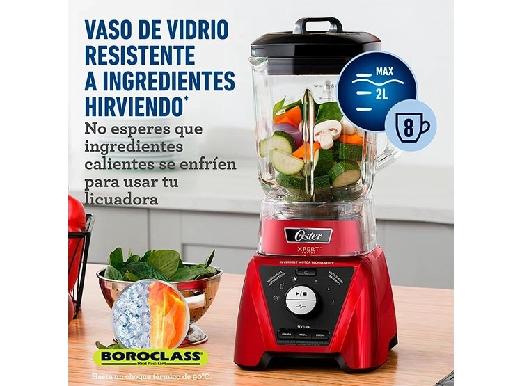 LICUADORA OSTER BLST3BRPG-052 1500W 2 L ROJA  Rojo, foto 6