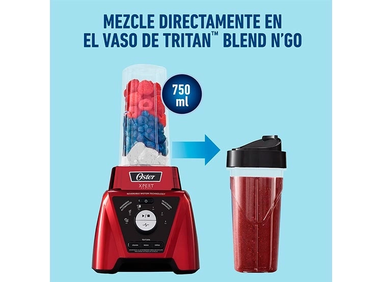 LICUADORA OSTER BLST3BRPG-052 1500W 2 L ROJA  Rojo, foto 7