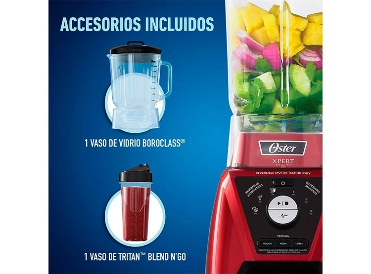 LICUADORA OSTER BLST3BRPG-052 1500W 2 L ROJA  Rojo, foto 8