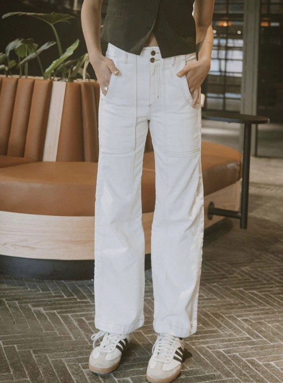JEANS ALGODÓN REGULAR MUJER RUPHA BLANCA - 2