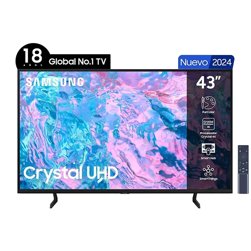 SMART TV SAMSUNG LED 4K UHD 43” CU7090 UN43CU7090GXZS - 2