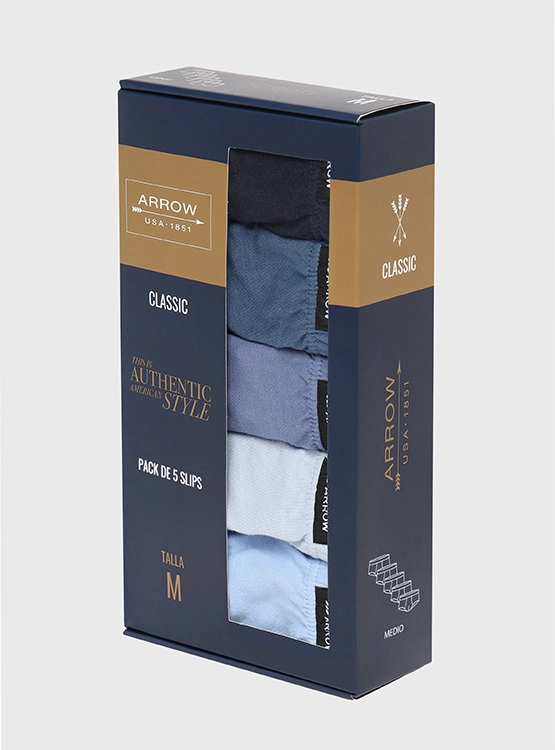 PACK X5 SLIP ALGODÓN HOMBRE ARROW MULTICOLOR - 7