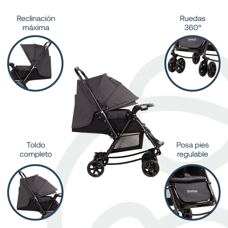 COCHE BALANCIN B50SX NEGRO BEBESIT - 2