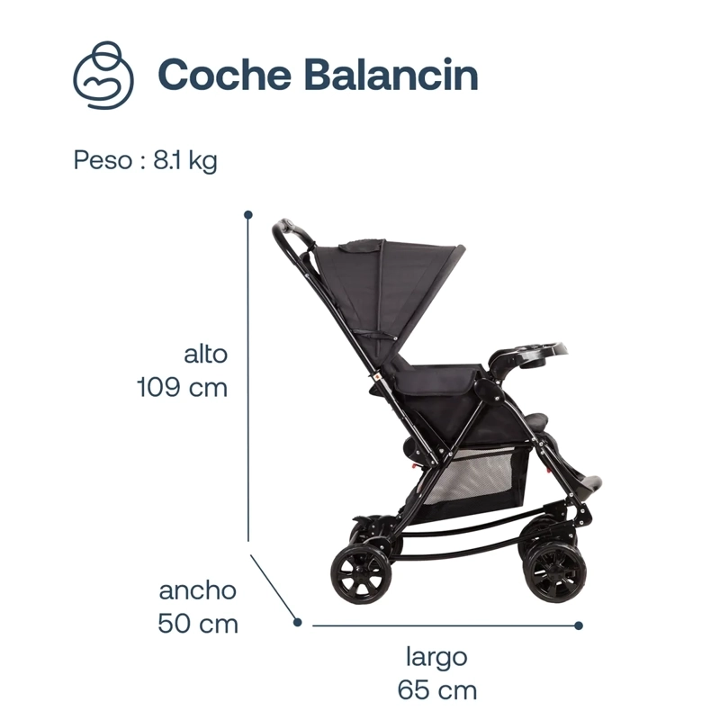 COCHE BALANCIN B50SX NEGRO BEBESIT - 5