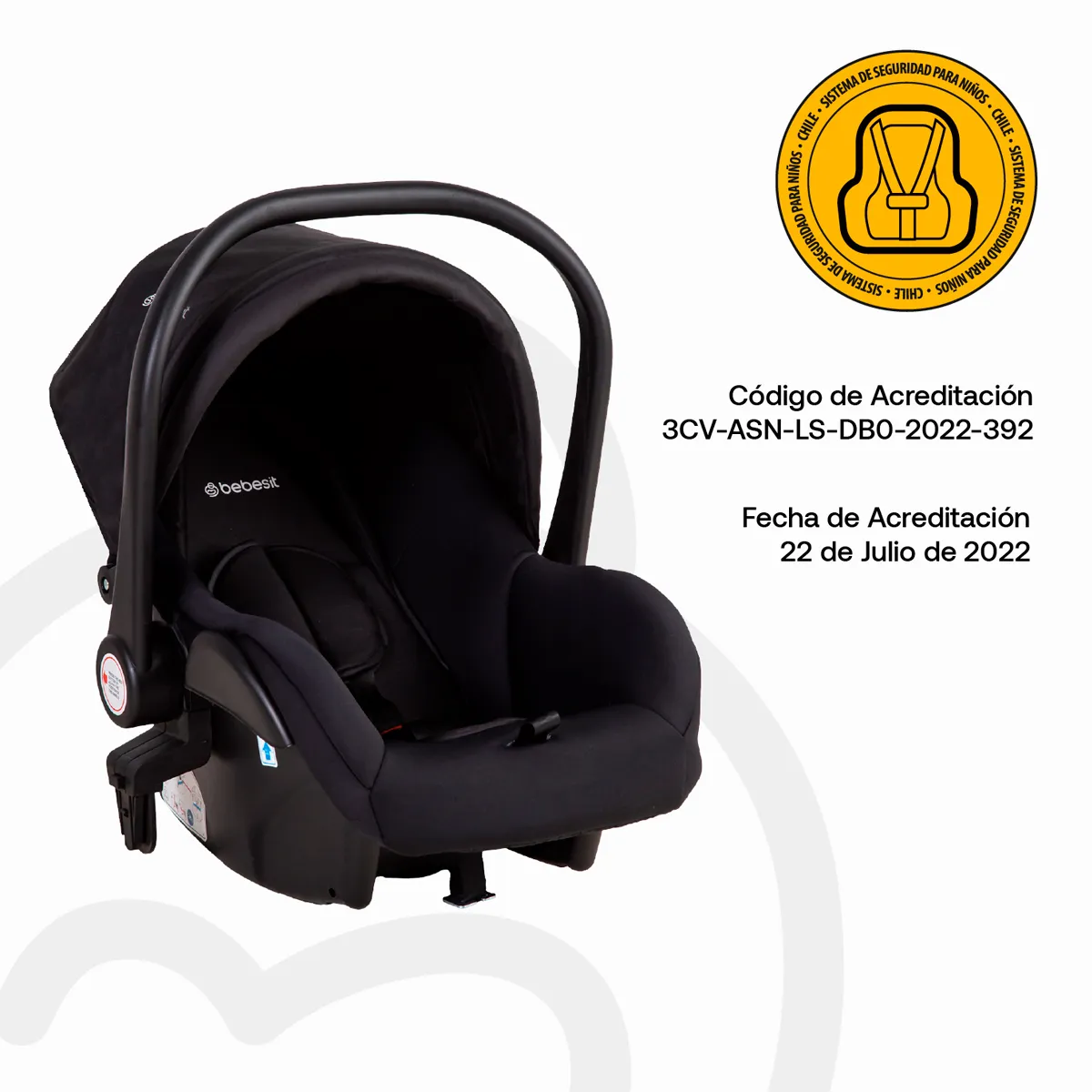 COCHE CUNA TRAVEL SYSTEM BEBE VOX NEGRO DORADO BEBESIT - 8