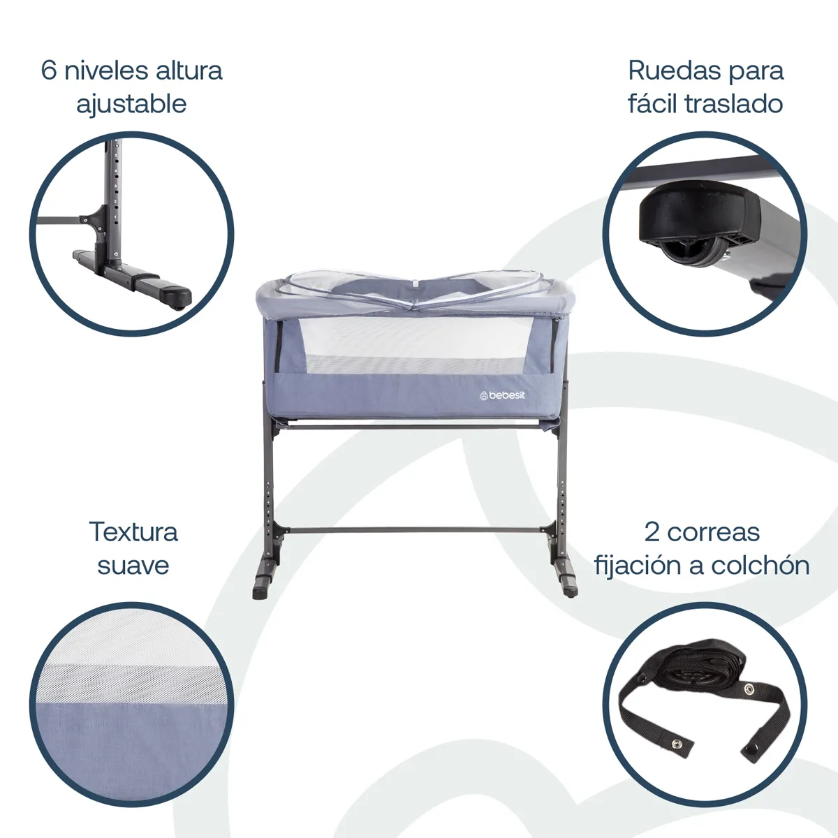 CUNA MYSIDE BEBESIT LX AZUL - 3