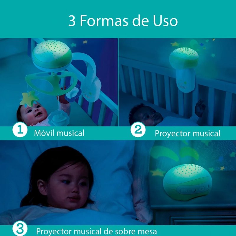 PROYECTOR MUSICAL INFANTINO MULTICOLOR 3 EN 1 - 4