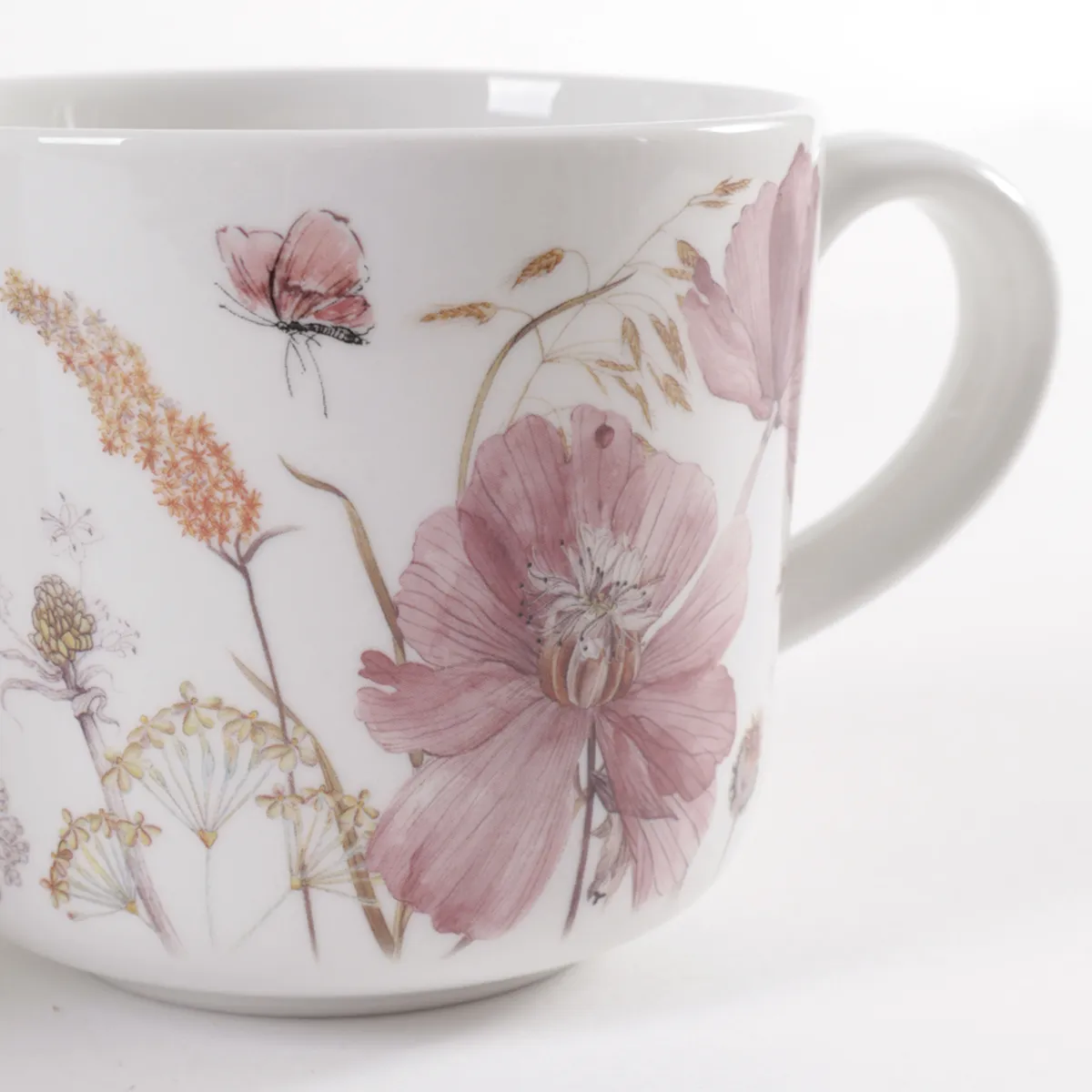 SET VAJILLA RIPLEY HOME PORCELANA FLORES 24 PZS MALVA - 6