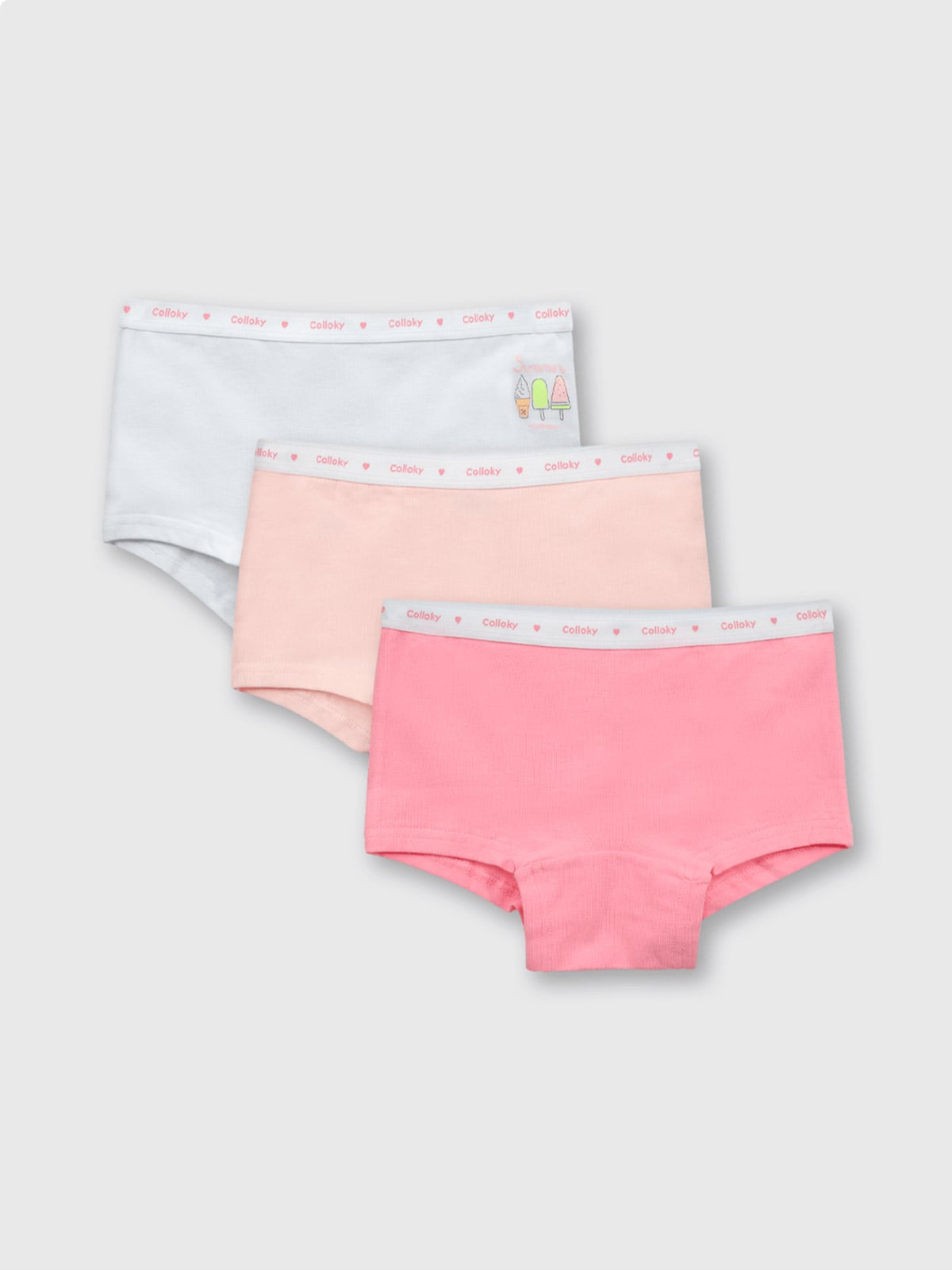 PACK 3 BÓXERS NIÑO COLLOKY DURAZNO HELADOS