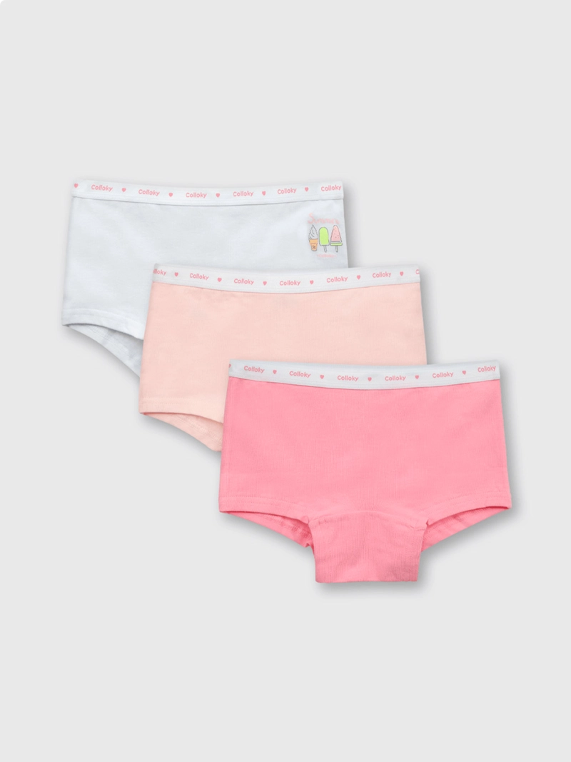 PACK 3 BÓXERS NIÑO COLLOKY DURAZNO HELADOS