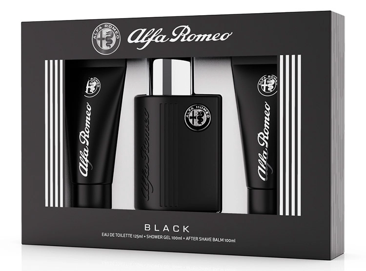PERFUME ALFA ROMEO BLACK HOMBRE EDT 125 ML + GEL DE DUCHA 100 ML + AFTER SHAVE 100 ML - 2