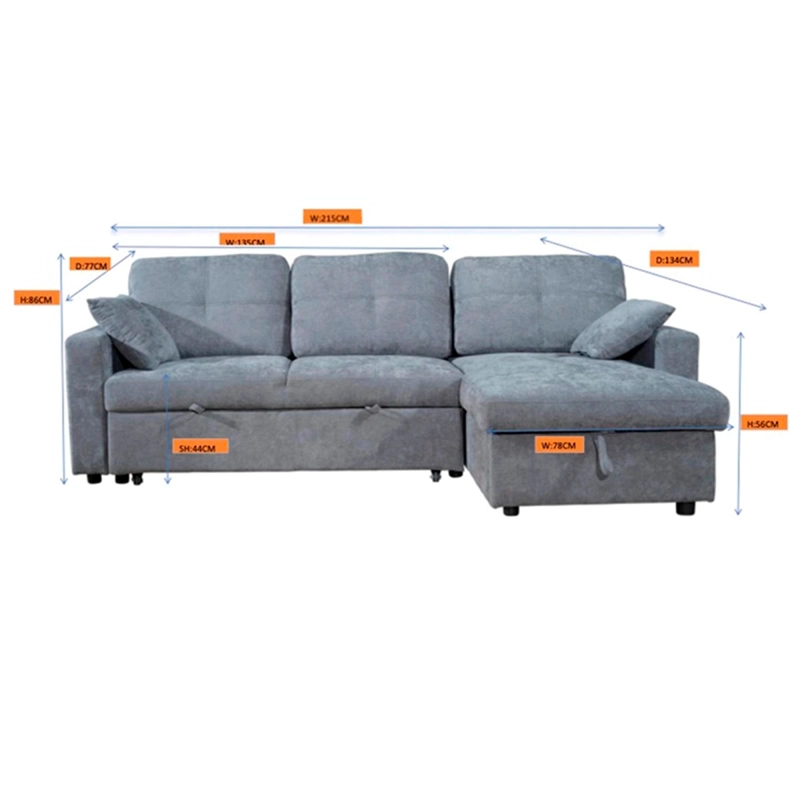 SOFÁ SECCIONAL RIPLEY HOME BAUL 3C GRIS - 7