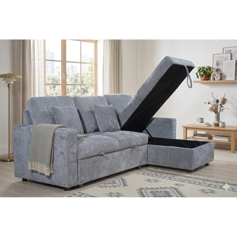 SOFÁ SECCIONAL RIPLEY HOME BAUL 3C GRIS - 9
