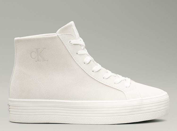 ZAPATILLAS MUJER CALVIN KLEIN CASUALES CREMA YW0YW01584 CUERO - 1