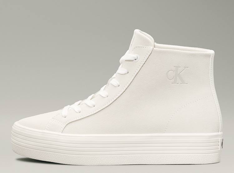 ZAPATILLAS MUJER CALVIN KLEIN CASUALES CREMA YW0YW01584 CUERO - 2