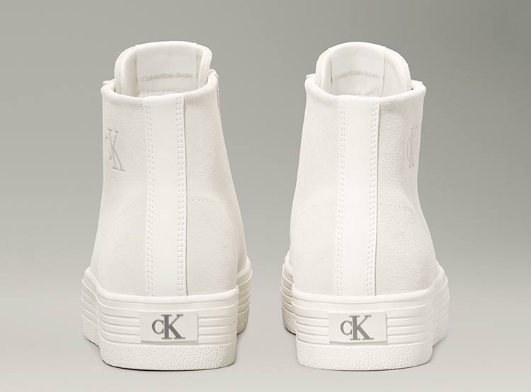 ZAPATILLAS MUJER CALVIN KLEIN CASUALES CREMA YW0YW01584 CUERO - 3