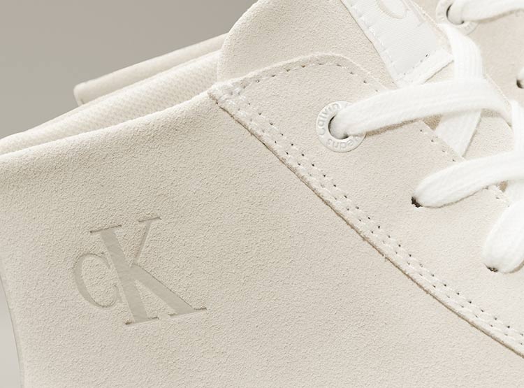 ZAPATILLAS MUJER CALVIN KLEIN CASUALES CREMA YW0YW01584 CUERO - 5