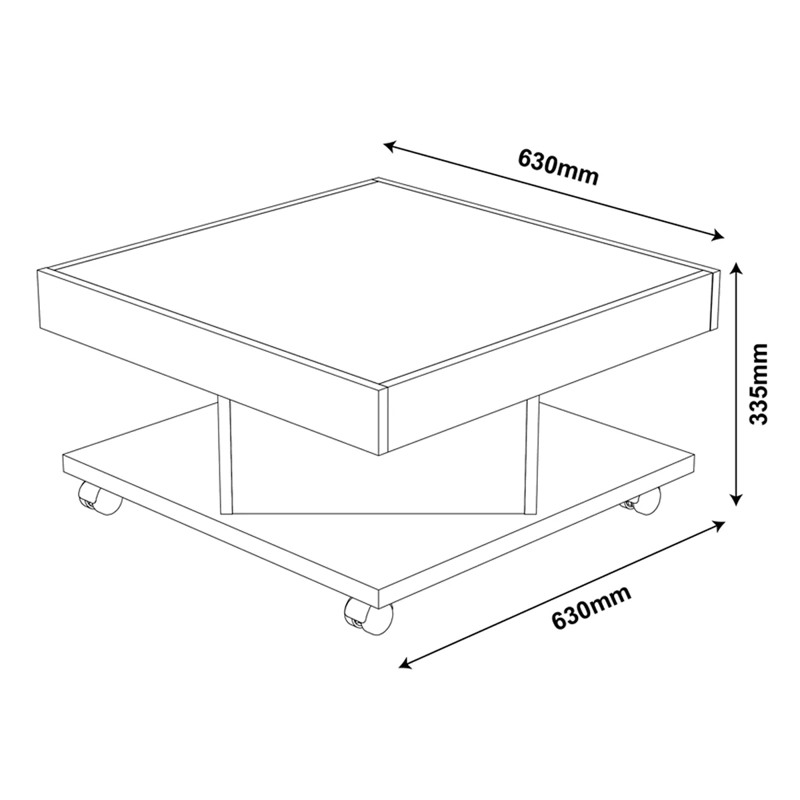 MESA DE CENTRO EXIT SAARA CAFE 63 X 63 CM - 3