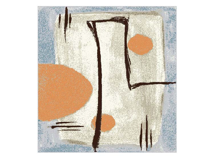 ALFOMBRA IDETEX FRISE KANDINSKY CLÁSICA 160X235 CM NARANJO