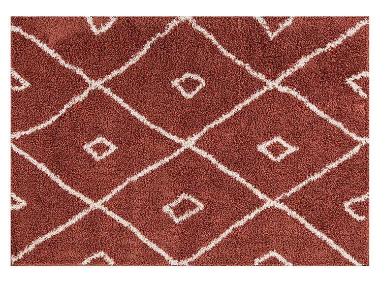 BAJADA CAMA IDETEX GUIZA SHAGGY 50X100 CM TERRACOTA - 1