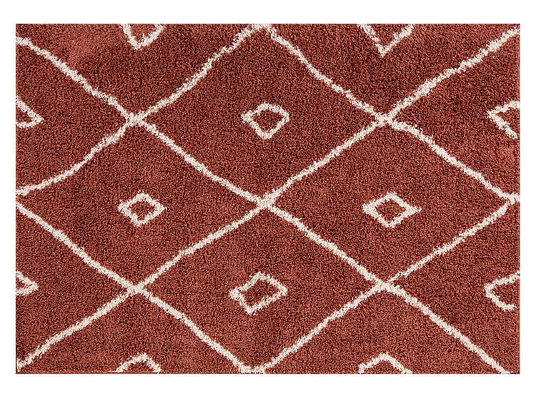 ALFOMBRA IDETEX GUIZA SHAGGY 150X200 CM TERRACOTA - 1