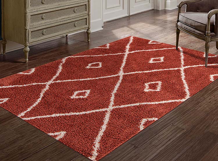 ALFOMBRA IDETEX GUIZA SHAGGY 150X200 CM TERRACOTA - 2