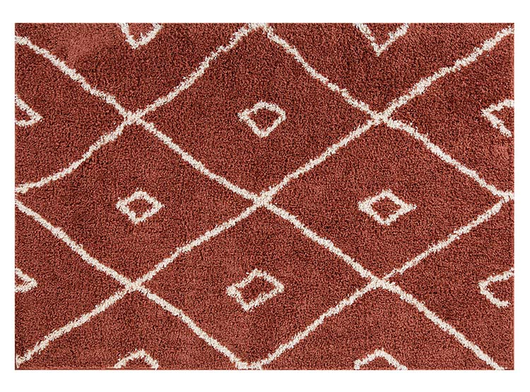 ALFOMBRA IDETEX GUIZA SHAGGY 170X230 CM TERRACOTA - 1