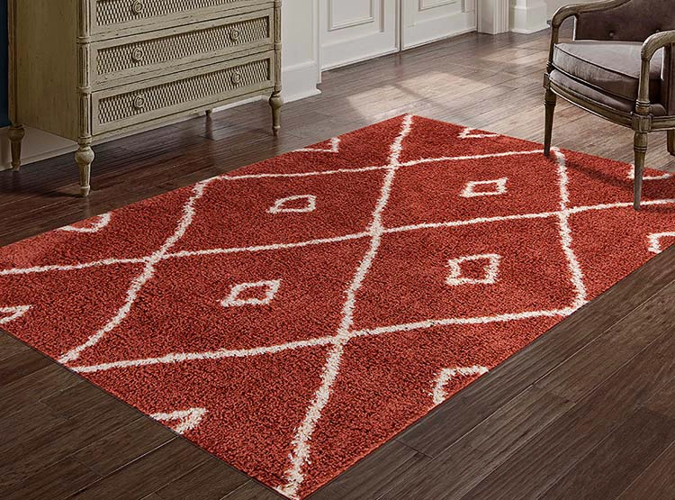 ALFOMBRA IDETEX GUIZA SHAGGY 170X230 CM TERRACOTA - 2