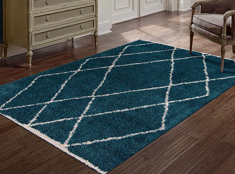 ALFOMBRA IDETEX GUIZA SHAGGY 170X230 CM TURQUESA - 2