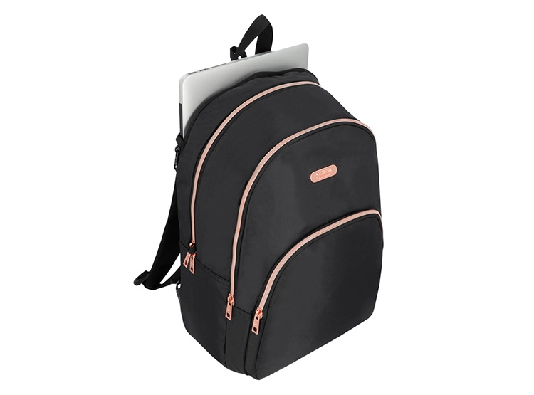 MOCHILA NOTEBOOK XTREM KANSAS 5XT NEGRO/ROSE GOLD 15" - 6