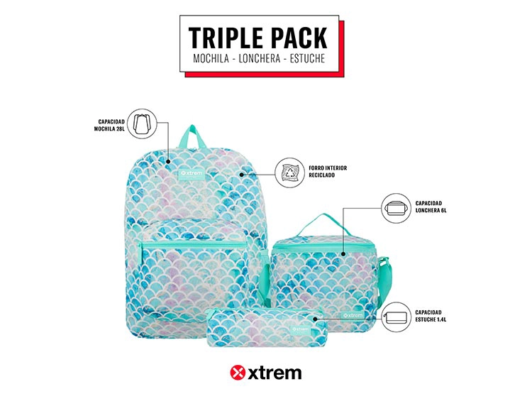 TRIPLE PACK 5XT AQUA MERMAID - 7