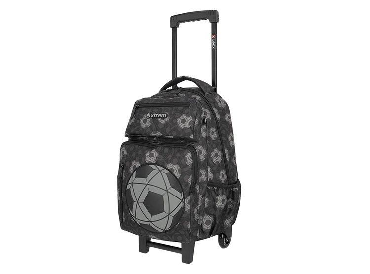PACK MOCHILA CON RUEDAS XTREM RUN 5XT FÚTBOL NEGRO  - 2
