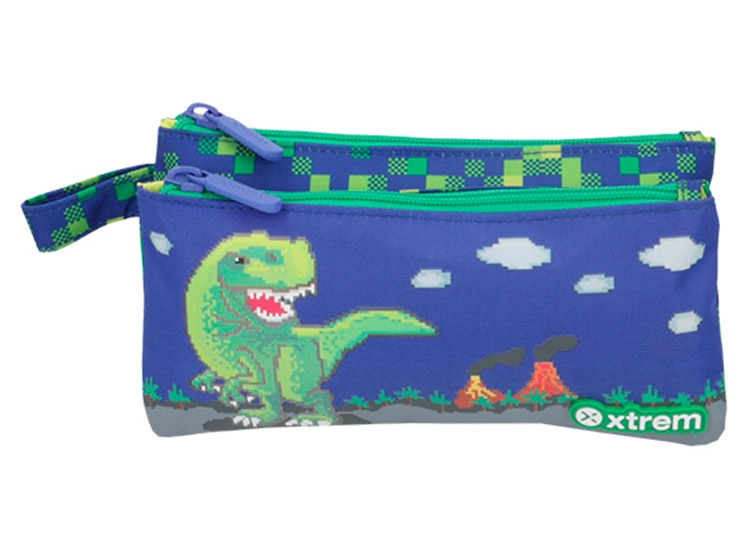 ESTUCHE XTREM TRINITY 5XT DINO AZUL  - 1