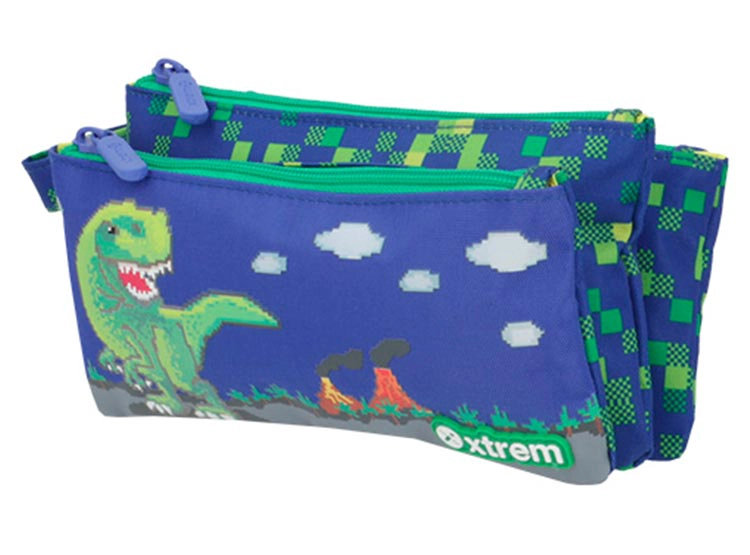 ESTUCHE XTREM TRINITY 5XT DINO AZUL  - 2