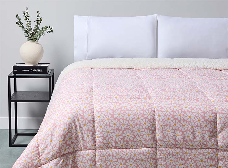 PLUMÓN RIPLEY HOME 1.5PL SHERPA DAISY PINK