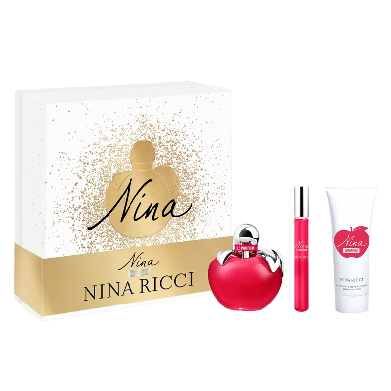 SET PERFUME NINA RICCI NINA MUJER EDP 80 ML + LE PARFUM CREAMY LOCIÓN 75 ML + EDP 10 ML - 1